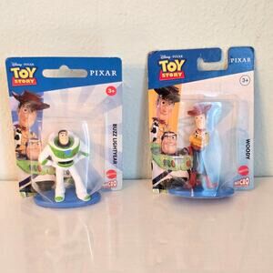 Disney Pixar Toy Story Woody Buzz Lightyear Micro Collection Cake Toppers NIP